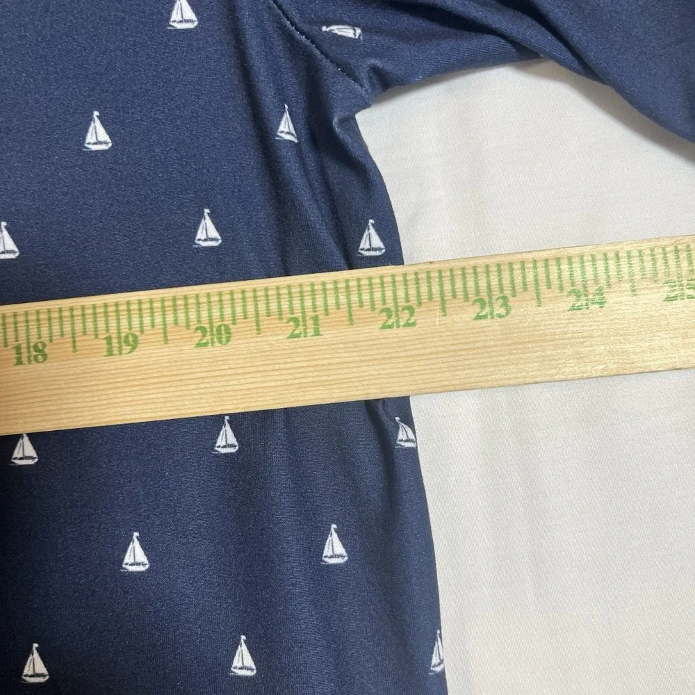 Anderson Ord Men Size L Performance Short Sleeve Golf Polo Shirt boat print - Picture 6 of 8